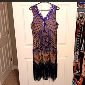 1920s flapper dress, size large